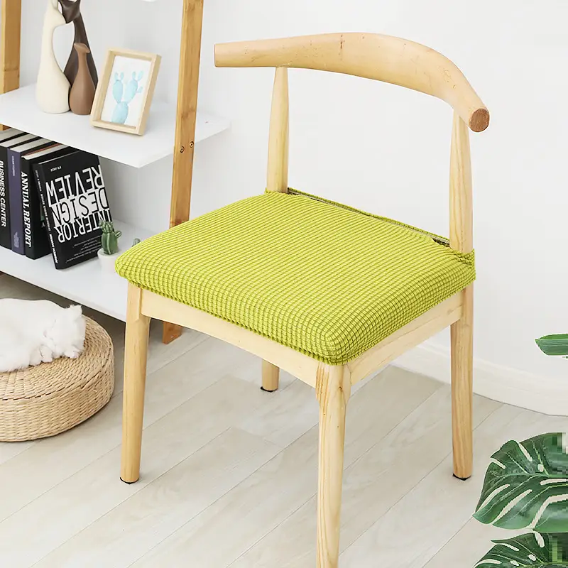 Modern Wooden Chair Cover琥珀棕 Elastic Seat Protector - Image 16