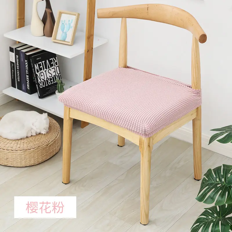 Modern Wooden Chair Cover琥珀棕 Elastic Seat Protector - Image 4