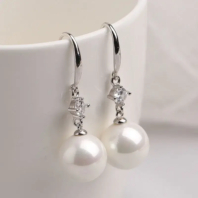 Runxin Spot Thick Hook Pearl Earrings Women's Elegant - Image 2