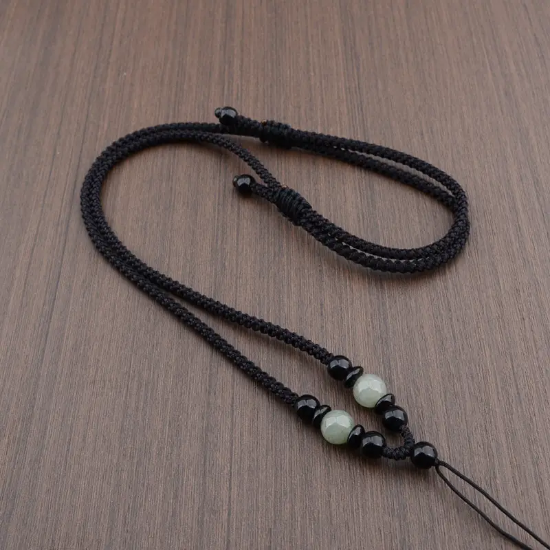 Hand-Woven Jade Pendant Necklace Red Cord - Image 23