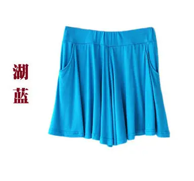 Women's Modal Shorts Pink Red Maroon Loose Fit Wide Leg