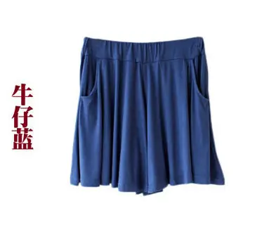 Women's Modal Shorts Pink Red Maroon Loose Fit Wide Leg