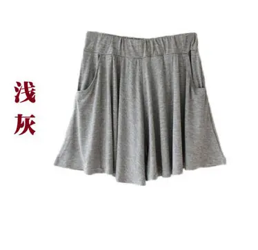 Women's Modal Shorts Pink Red Maroon Loose Fit Wide Leg