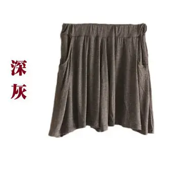 Women's Modal Shorts Pink Red Maroon Loose Fit Wide Leg