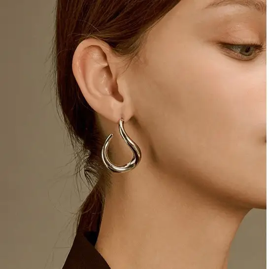 18k Cold Metal Earrings for Women - Image 4