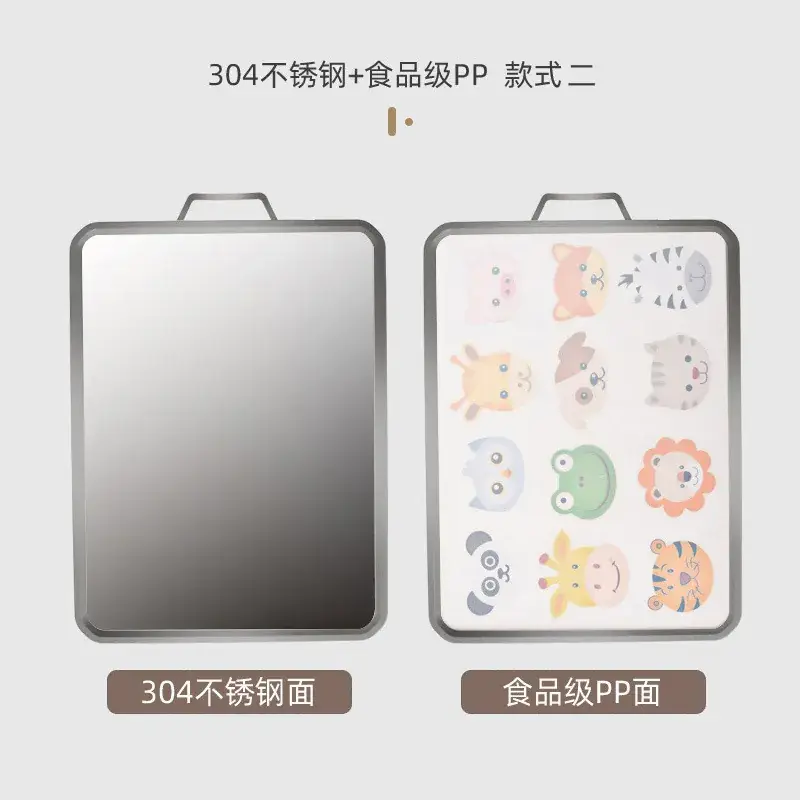 304 Stainless Steel Cutting Board Double Sided Kitchen Use - Image 2
