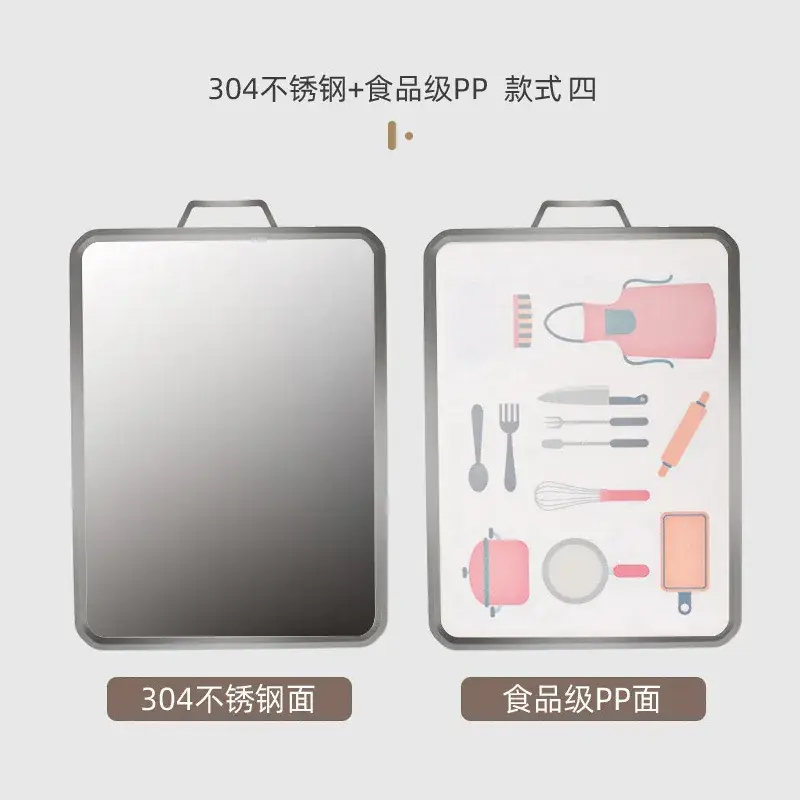 304 Stainless Steel Cutting Board Double Sided Kitchen Use - Image 4