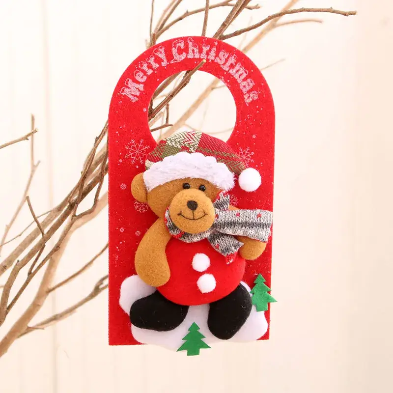 New Christmas Door Hanging Pendant with Cartoon Bear - Image 4
