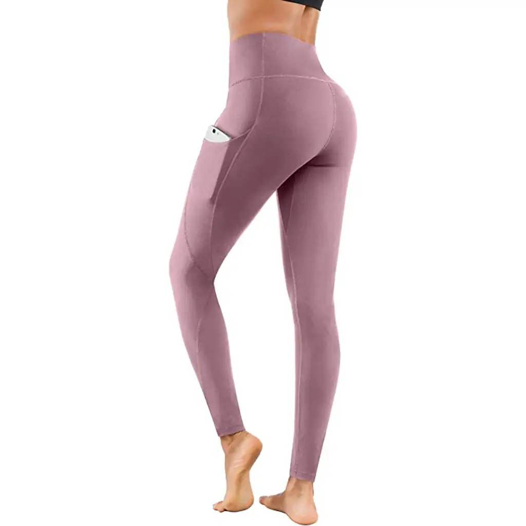 Women's High Waist Yoga Fitness Tights with Side Pocket