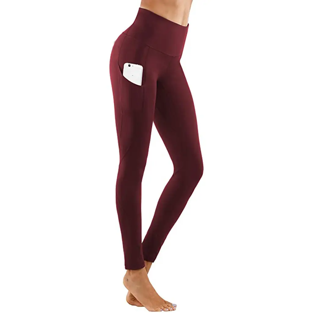 Women's High Waist Yoga Fitness Tights with Side Pocket