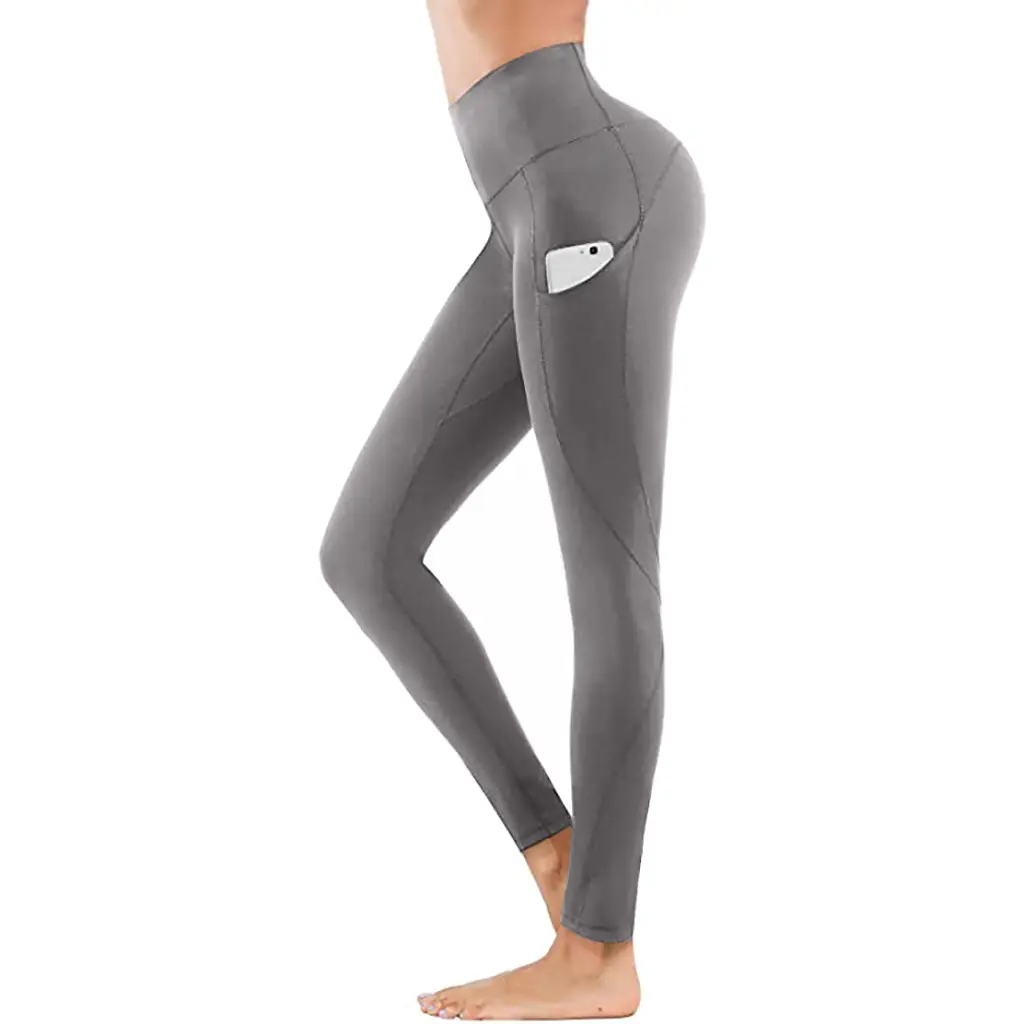 Women's High Waist Yoga Fitness Tights with Side Pocket