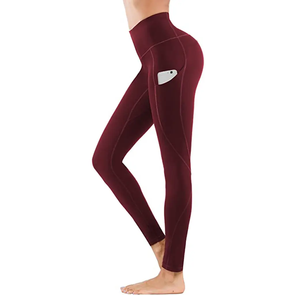 Women's High Waist Yoga Fitness Tights with Side Pocket