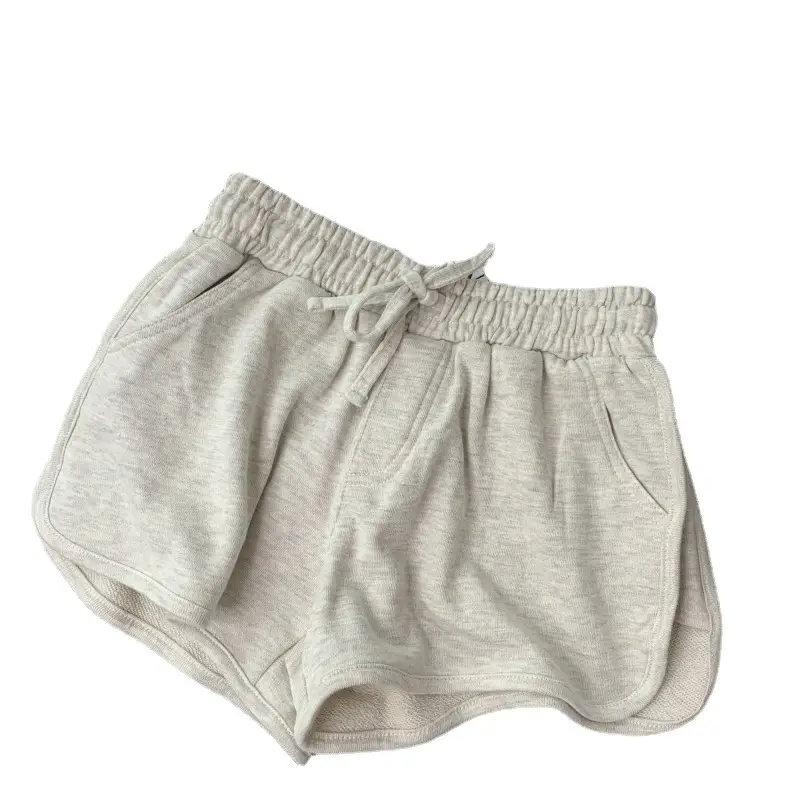 Women Slim Fit Shorts Black Gray White High Waist Loose Fit - Image 5