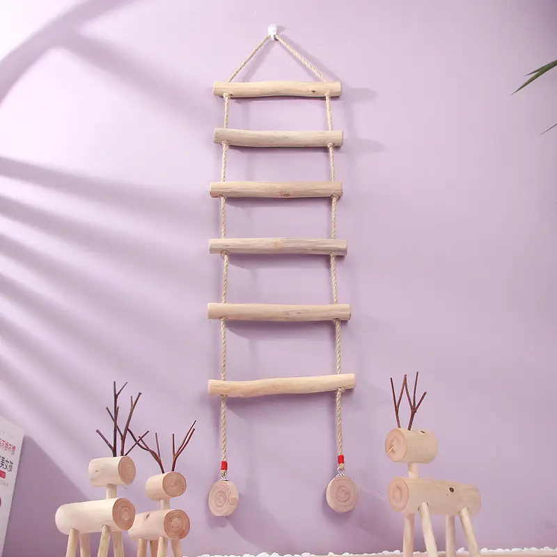 Pastoral Wooden Wall Decor Ladder for Home Photography Background - Image 4