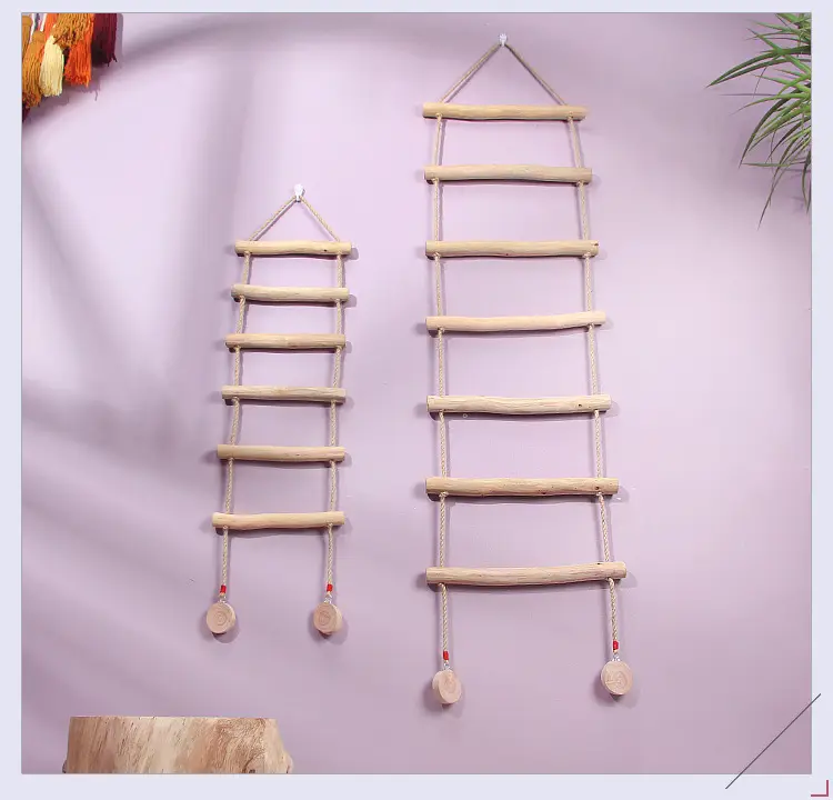 Pastoral Wooden Wall Decor Ladder for Home Photography Background — feature 14