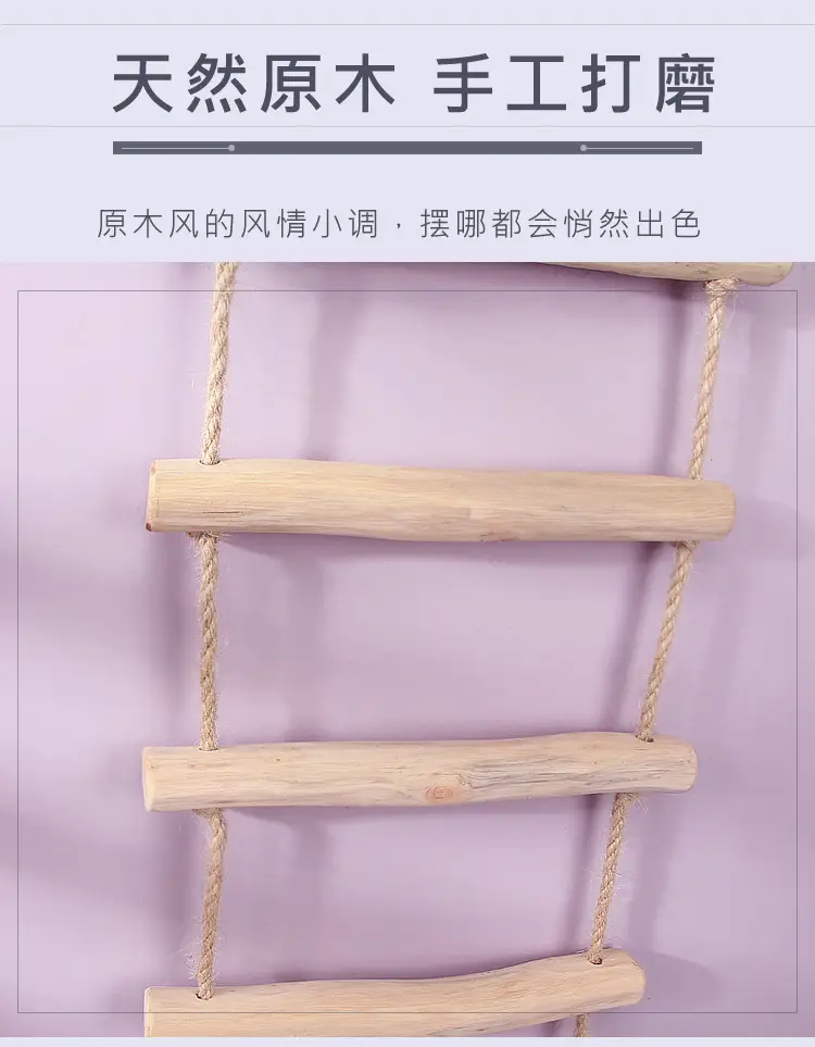 Pastoral Wooden Wall Decor Ladder for Home Photography Background — feature 3