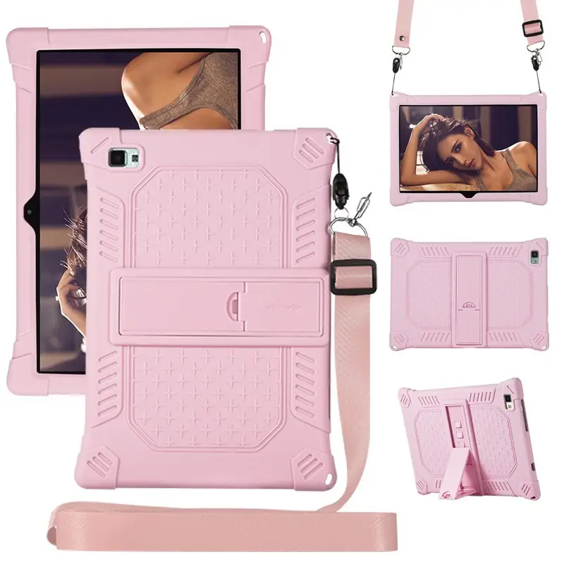 Pink Silicone Tablet Cover 10.1 "PC" Anti-drop — feature 11