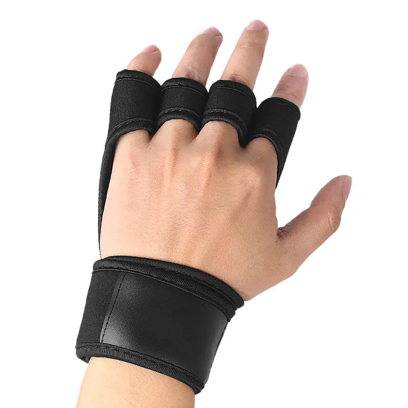 Men Fitness Pull Up Grip Strength Belt Gloves