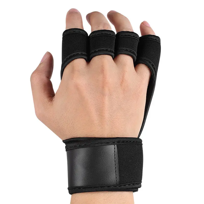 Men Fitness Pull Up Grip Strength Belt Gloves