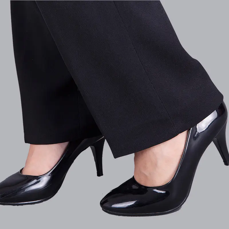 Black High Heel Women's Pants Large Winter Elegant Workwear - Image 6
