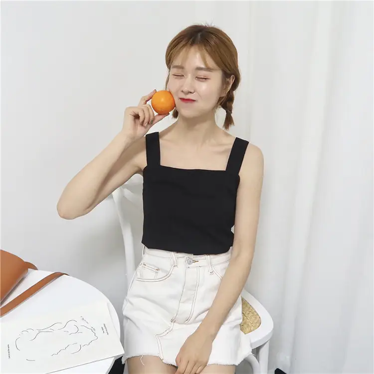 Wholesale White Sleeveless Heart Top Women's Camisole — feature 10