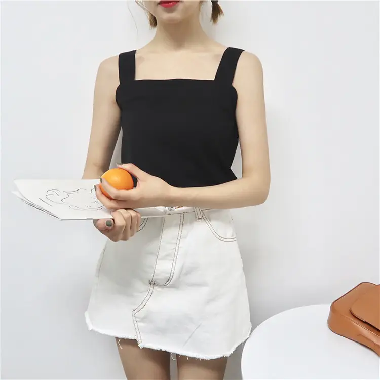 Wholesale White Sleeveless Heart Top Women's Camisole — feature 14