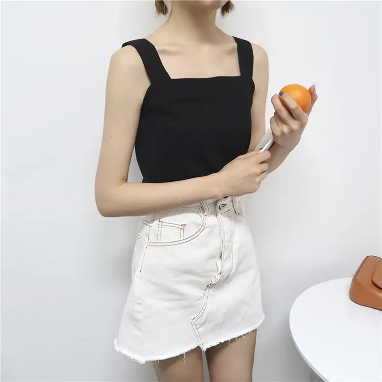 Wholesale White Sleeveless Heart Top Women's Camisole — feature 15