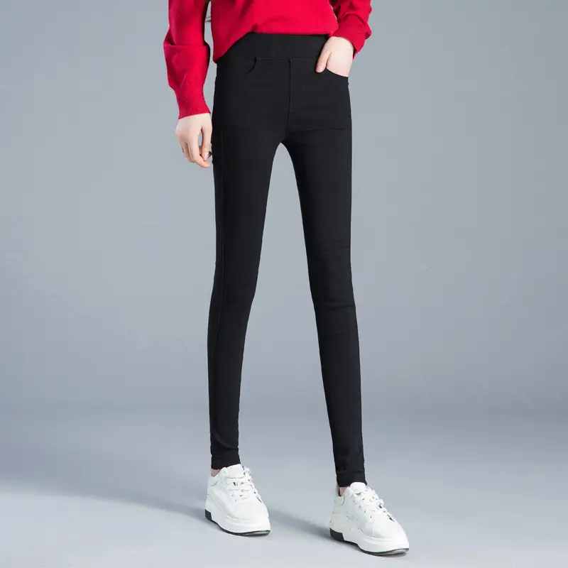 Women Black Tight Pencil Pants Spring Autumn Wear