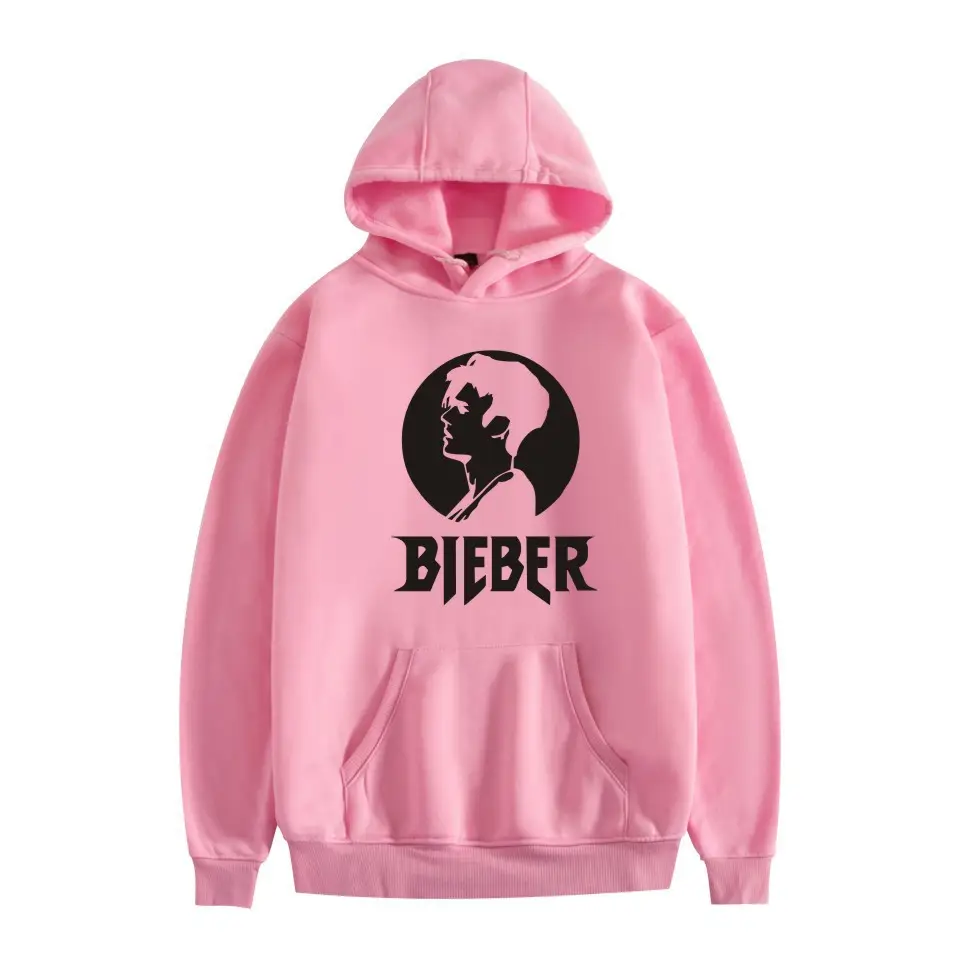 Pink Justin Long Sleeve Hooded Sweatshirt