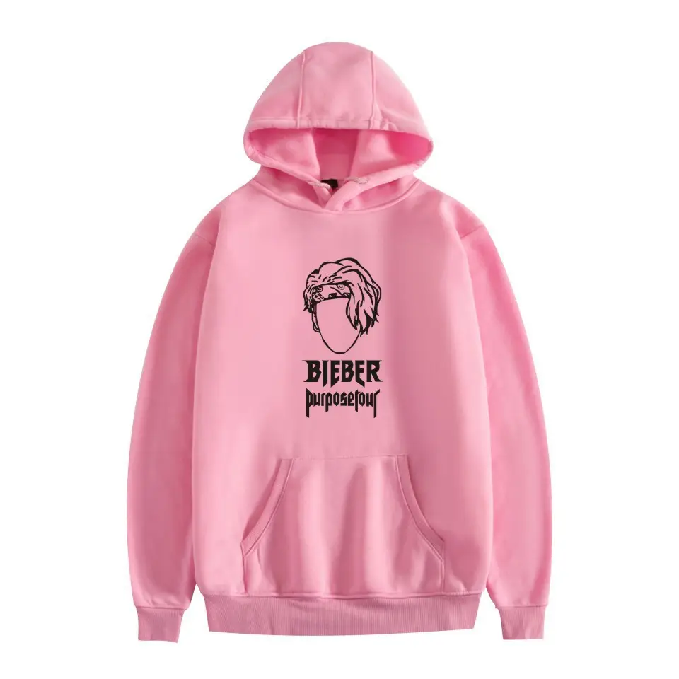 Pink Justin Long Sleeve Hooded Sweatshirt