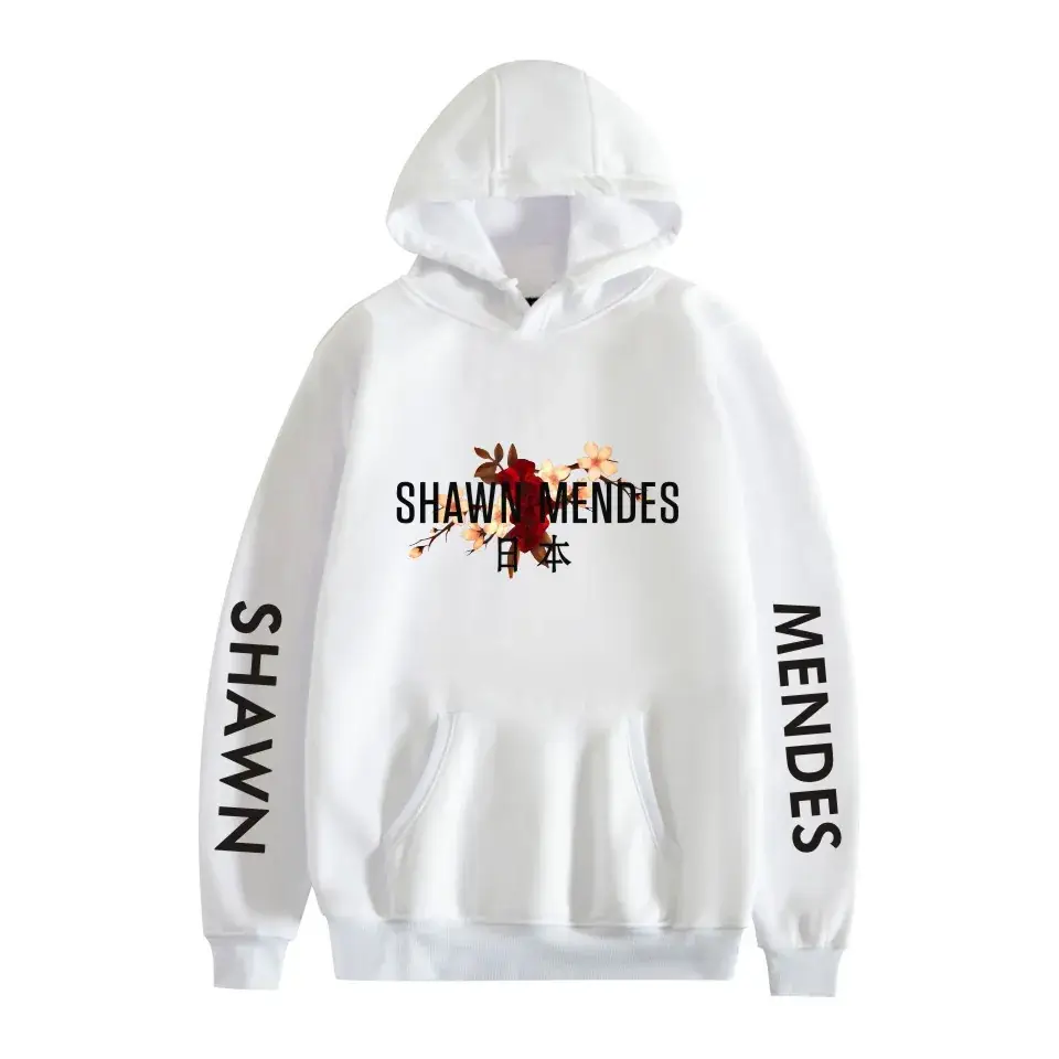 White Hooded Sweatshirt with Printed Design - Image 7
