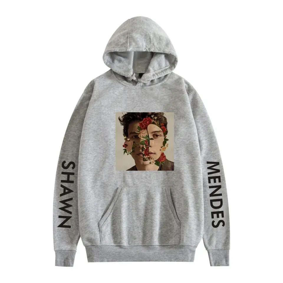White Hooded Sweatshirt with Printed Design - Image 2