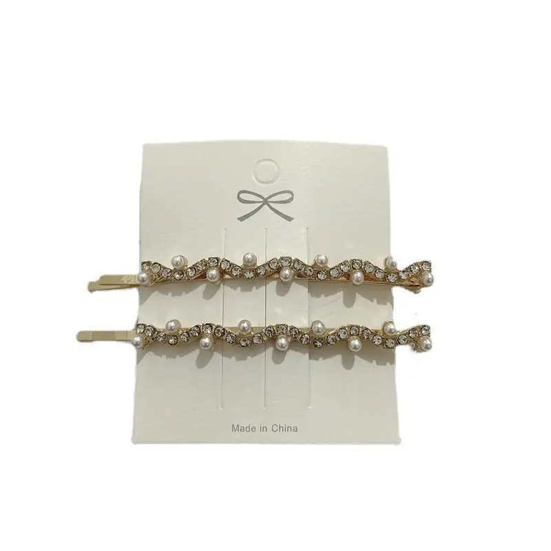 Pearl Hairpin with Rhinestones for Women - Image 7