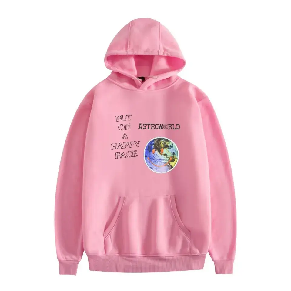 Pink Hooded Sweatshirt with Astronaut Print for Girls - Image 11