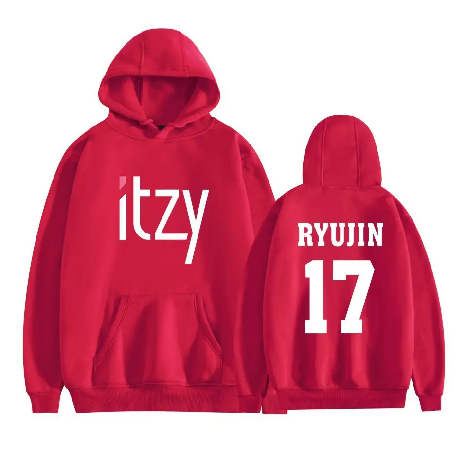 Red Hooded Sweatshirt Set Itz Yuna09 2019 - Image 12
