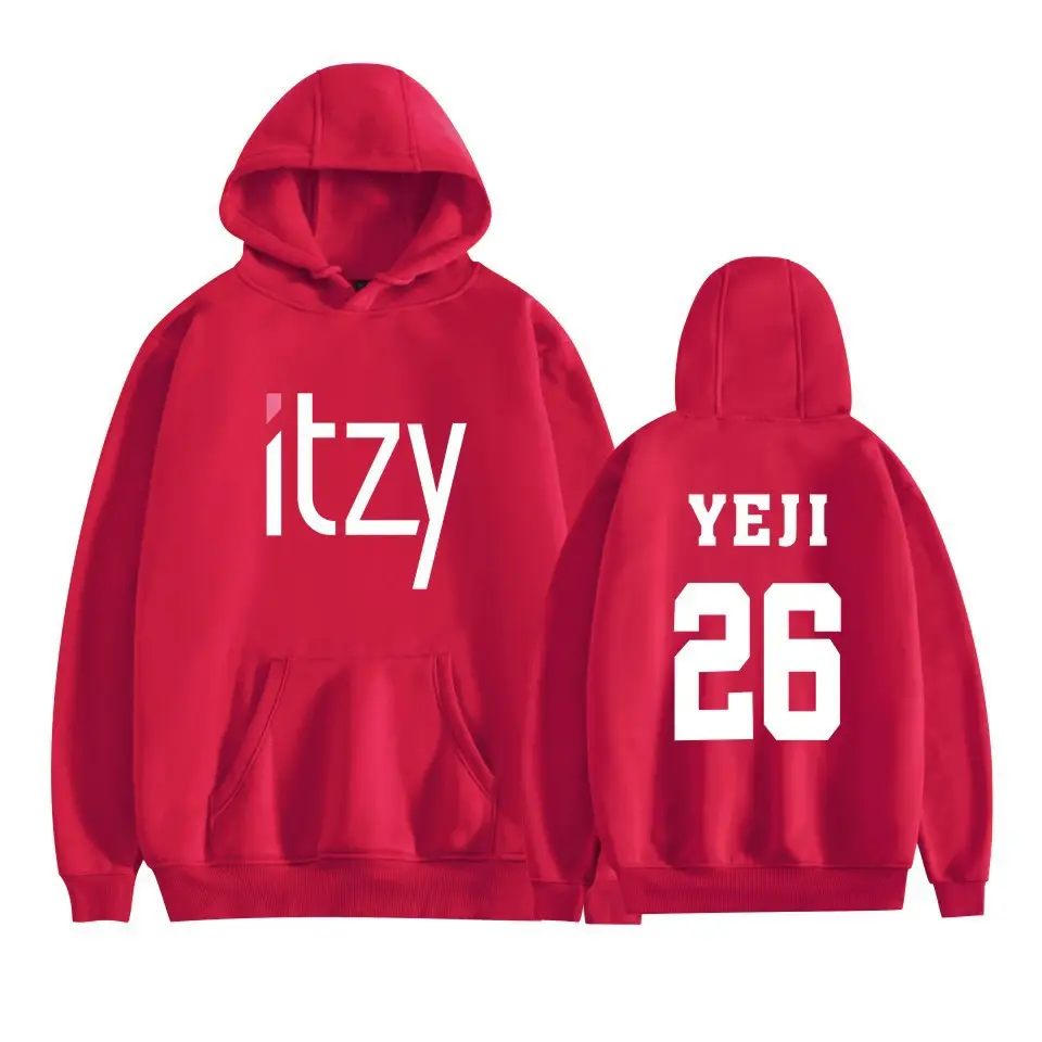 Red Hooded Sweatshirt Set Itz Yuna09 2019 - Image 23
