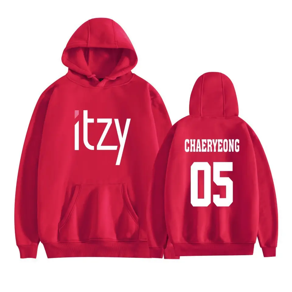 Red Hooded Sweatshirt Set Itz Yuna09 2019 - Image 35