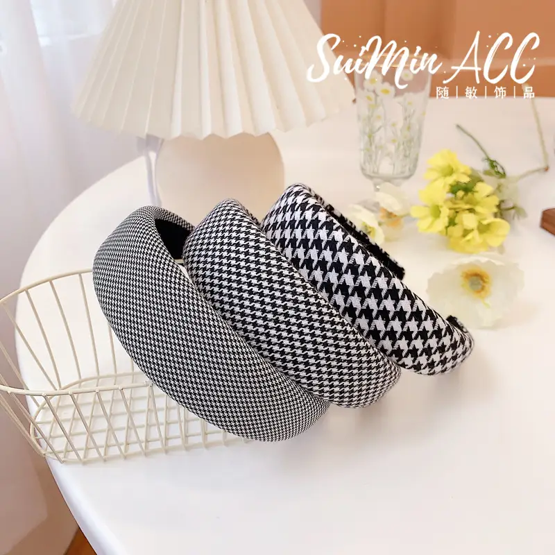 K-Style Houndstooth Headband for Women - Image 6