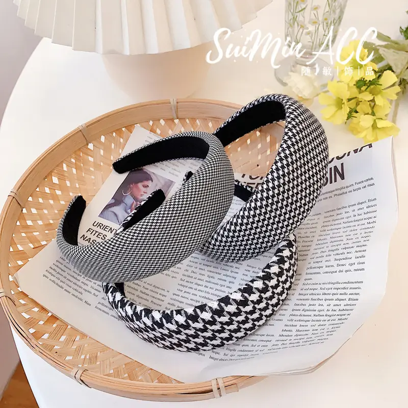 K-Style Houndstooth Headband for Women - Image 7