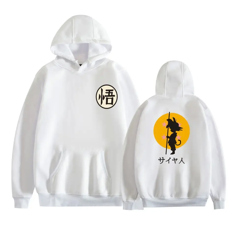 Dragon Ball Super Saiyan Fleece Hoodie Grey - Image 2