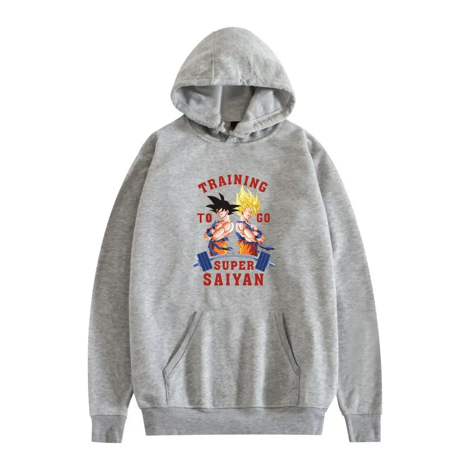 Dragon Ball Super Saiyan Fleece Hoodie Grey - Image 9
