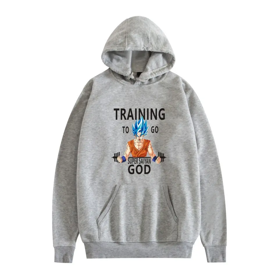 Dragon Ball Super Saiyan Fleece Hoodie Grey - Image 15