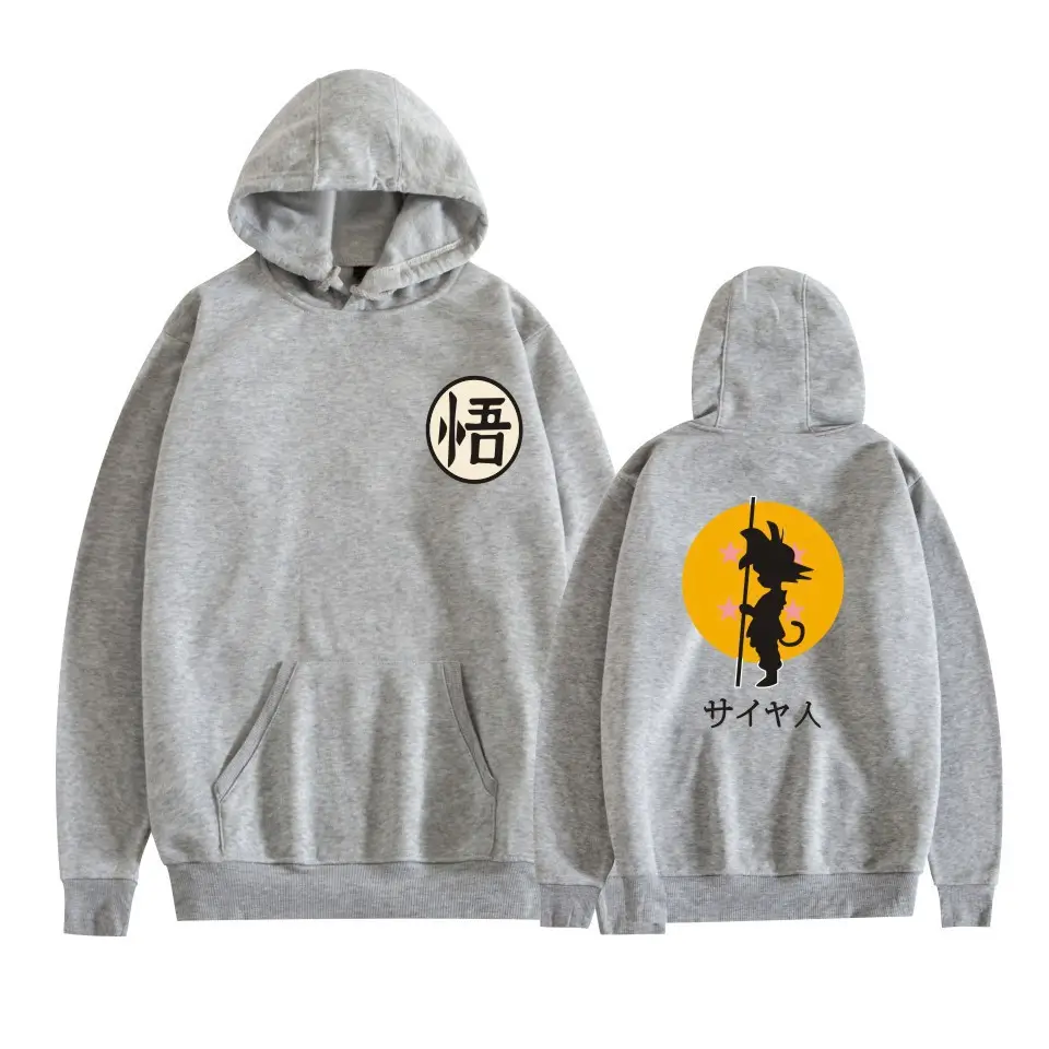 Dragon Ball Super Saiyan Fleece Hoodie Grey - Image 3