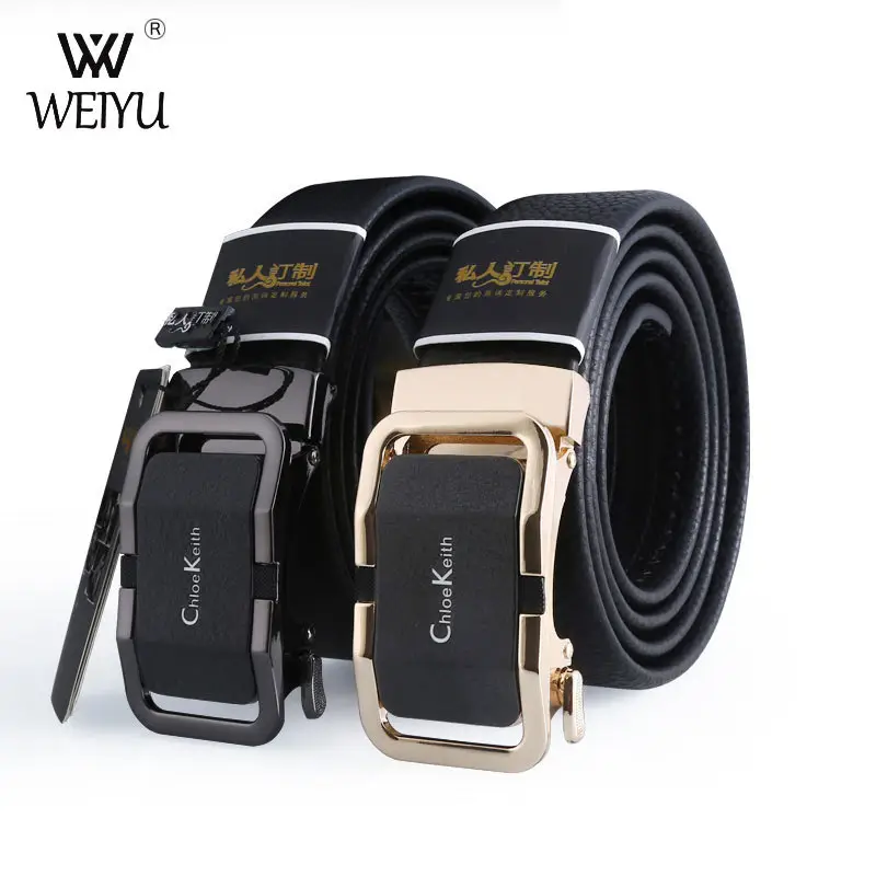 Men's Black Leather Belt with Buckle Wholesale