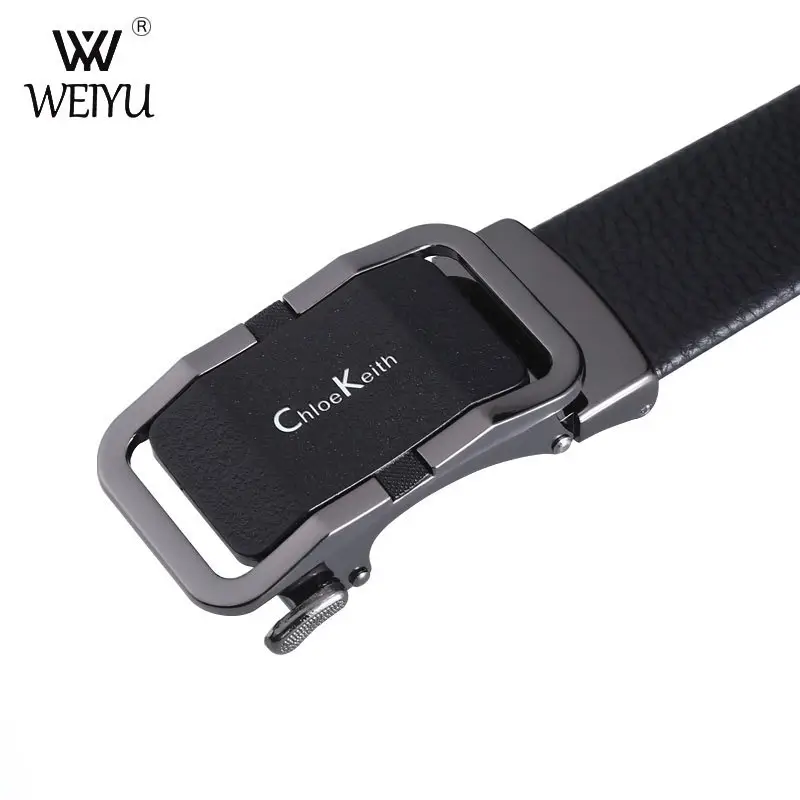 Men's Black Leather Belt with Buckle Wholesale
