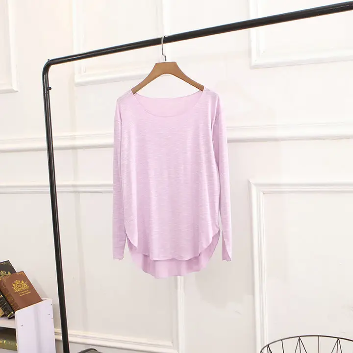 Women Pink Long Sleeve T-Shirt 2024 Autumn - Image 12