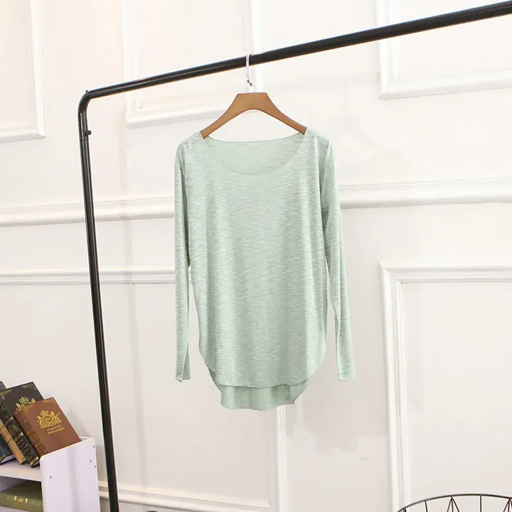 Women Pink Long Sleeve T-Shirt 2024 Autumn - Image 10