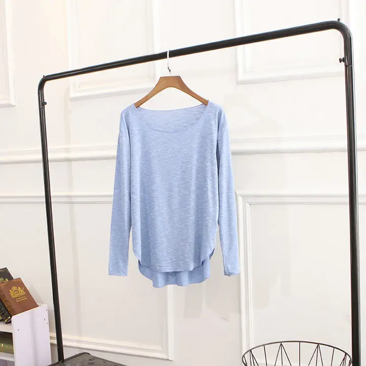 Women Pink Long Sleeve T-Shirt 2024 Autumn - Image 4