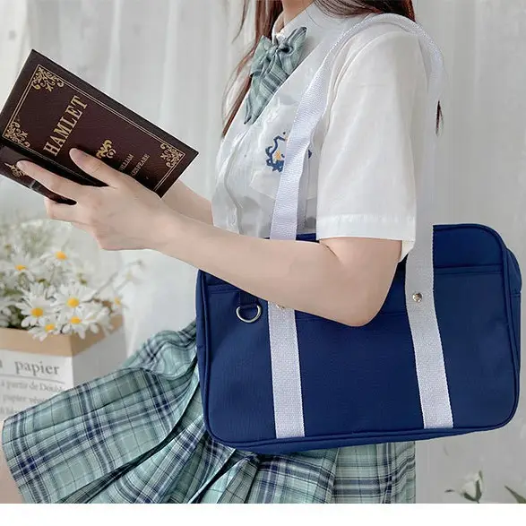 New Japanese Large JK Dress Bag Bussroom Bag Oxford Cloth All-match Campus Student Bag Shoulder Crossbody Handbag