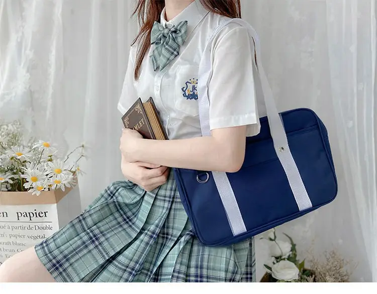 New Japanese Large JK Dress Bag Bussroom Bag Oxford Cloth All-match Campus Student Bag Shoulder Crossbody Handbag